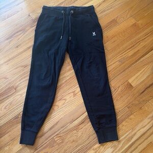 Psycho Bunny Black Athletic Jogger Pants with Logo Tag